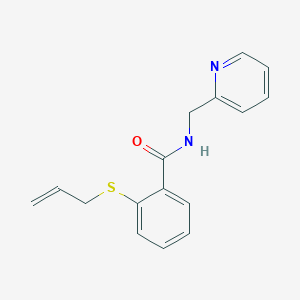 molecular formula C16H16N2OS B5369669 2-(allylthio)-N-(2-pyridinylmethyl)benzamide 