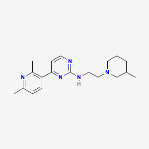 4-(2,6-dimethylpyridin-3-yl)-N-[2-(3-methylpiperidin-1-yl)ethyl]pyrimidin-2-amine