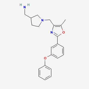 [(1-{[5-methyl-2-(3-phenoxyphenyl)-1,3-oxazol-4-yl]methyl}-3-pyrrolidinyl)methyl]amine dihydrochloride