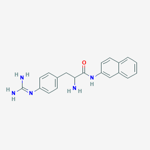 molecular formula C20H21N5O B053697 Guanidinophenylalanine-2-naphthylamide CAS No. 115336-09-9