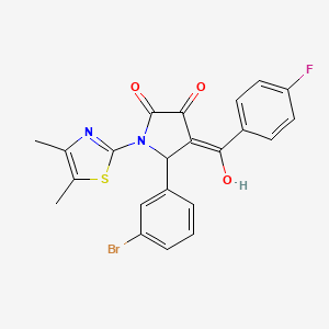 5-(3-bromophenyl)-1-(4,5-dimethyl-1,3-thiazol-2-yl)-4-(4-fluorobenzoyl)-3-hydroxy-1,5-dihydro-2H-pyrrol-2-one