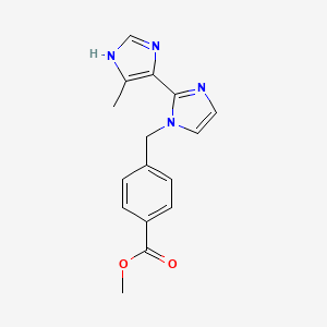 molecular formula C16H16N4O2 B5369724 methyl 4-[(5'-methyl-1H,3'H-2,4'-biimidazol-1-yl)methyl]benzoate 