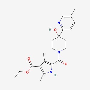 ethyl 5-{[4-hydroxy-4-(5-methylpyridin-2-yl)piperidin-1-yl]carbonyl}-2,4-dimethyl-1H-pyrrole-3-carboxylate