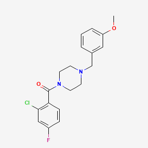 molecular formula C19H20ClFN2O2 B5369750 1-(2-chloro-4-fluorobenzoyl)-4-(3-methoxybenzyl)piperazine 