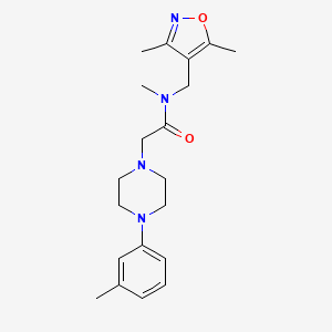 N-[(3,5-dimethylisoxazol-4-yl)methyl]-N-methyl-2-[4-(3-methylphenyl)piperazin-1-yl]acetamide