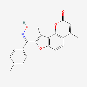 8-[(hydroxyimino)(4-methylphenyl)methyl]-4,9-dimethyl-2H-furo[2,3-h]chromen-2-one