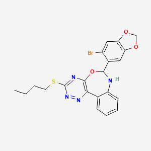 6-(6-bromo-1,3-benzodioxol-5-yl)-3-(butylthio)-6,7-dihydro[1,2,4]triazino[5,6-d][3,1]benzoxazepine