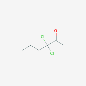 molecular formula C6H10Cl2O B053699 2-Hexanone, 3,3-dichloro CAS No. 116531-23-8