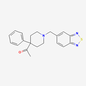 molecular formula C20H21N3OS B5369921 1-[1-(2,1,3-benzothiadiazol-5-ylmethyl)-4-phenyl-4-piperidinyl]ethanone 