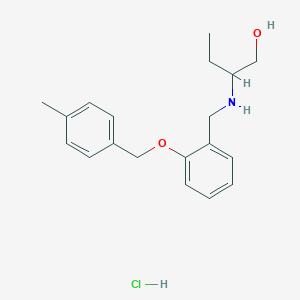 molecular formula C19H26ClNO2 B5369936 2-({2-[(4-methylbenzyl)oxy]benzyl}amino)-1-butanol hydrochloride 