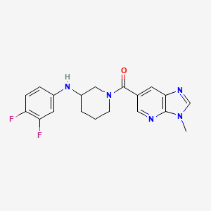 molecular formula C19H19F2N5O B5369948 N-(3,4-difluorophenyl)-1-[(3-methyl-3H-imidazo[4,5-b]pyridin-6-yl)carbonyl]-3-piperidinamine 