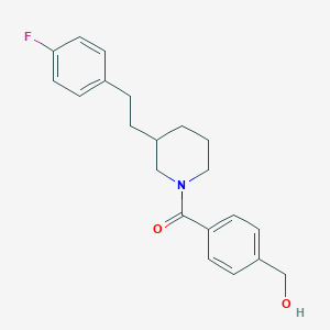 [4-({3-[2-(4-fluorophenyl)ethyl]-1-piperidinyl}carbonyl)phenyl]methanol