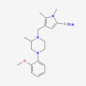 4-{[4-(2-methoxyphenyl)-2-methyl-1-piperazinyl]methyl}-1,5-dimethyl-1H-pyrrole-2-carbonitrile