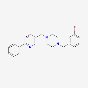 molecular formula C23H24FN3 B5369993 1-(3-fluorobenzyl)-4-[(6-phenyl-3-pyridinyl)methyl]piperazine 