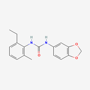 molecular formula C17H18N2O3 B5370010 N-1,3-benzodioxol-5-yl-N'-(2-ethyl-6-methylphenyl)urea 