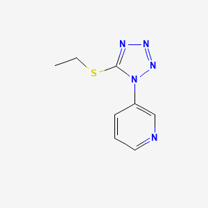 molecular formula C8H9N5S B5370047 3-[5-(ethylthio)-1H-tetrazol-1-yl]pyridine 