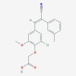 molecular formula C19H16ClNO4 B5370071 {2-chloro-4-[2-cyano-2-(3-methylphenyl)vinyl]-6-methoxyphenoxy}acetic acid 