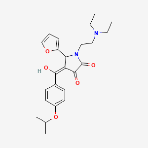 1-[2-(diethylamino)ethyl]-5-(2-furyl)-3-hydroxy-4-(4-isopropoxybenzoyl)-1,5-dihydro-2H-pyrrol-2-one