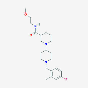 1'-(4-fluoro-2-methylbenzyl)-N-(2-methoxyethyl)-1,4'-bipiperidine-3-carboxamide