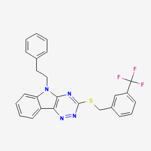 5-(2-phenylethyl)-3-{[3-(trifluoromethyl)benzyl]thio}-5H-[1,2,4]triazino[5,6-b]indole