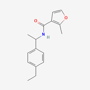 molecular formula C16H19NO2 B5370147 N-[1-(4-ethylphenyl)ethyl]-2-methyl-3-furamide 