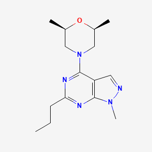 4-[(2R*,6S*)-2,6-dimethyl-4-morpholinyl]-1-methyl-6-propyl-1H-pyrazolo[3,4-d]pyrimidine