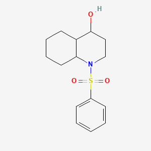 molecular formula C15H21NO3S B5370177 1-(phenylsulfonyl)decahydroquinolin-4-ol 