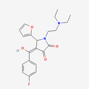 molecular formula C21H23FN2O4 B5370220 1-[2-(diethylamino)ethyl]-4-(4-fluorobenzoyl)-5-(2-furyl)-3-hydroxy-1,5-dihydro-2H-pyrrol-2-one 