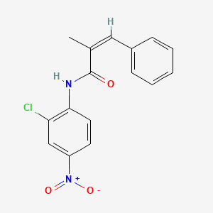 molecular formula C16H13ClN2O3 B5370227 N-(2-chloro-4-nitrophenyl)-2-methyl-3-phenylacrylamide 