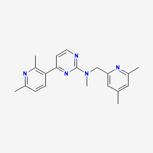 molecular formula C20H23N5 B5370246 4-(2,6-dimethylpyridin-3-yl)-N-[(4,6-dimethylpyridin-2-yl)methyl]-N-methylpyrimidin-2-amine 