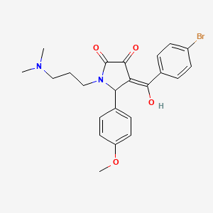 molecular formula C23H25BrN2O4 B5370252 4-(4-bromobenzoyl)-1-[3-(dimethylamino)propyl]-3-hydroxy-5-(4-methoxyphenyl)-1,5-dihydro-2H-pyrrol-2-one 