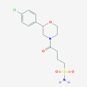 4-[2-(4-chlorophenyl)morpholin-4-yl]-4-oxobutane-1-sulfonamide