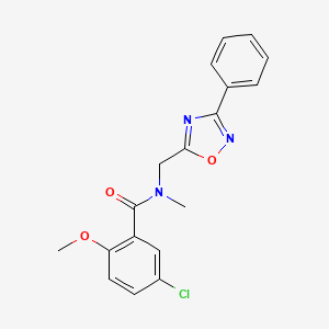 5-chloro-2-methoxy-N-methyl-N-[(3-phenyl-1,2,4-oxadiazol-5-yl)methyl]benzamide