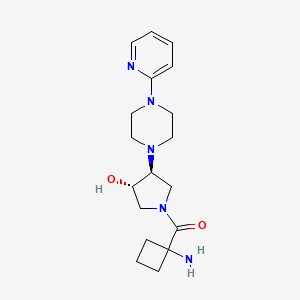 rel-(3S,4S)-1-[(1-aminocyclobutyl)carbonyl]-4-[4-(2-pyridinyl)-1-piperazinyl]-3-pyrrolidinol dihydrochloride