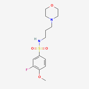 molecular formula C14H21FN2O4S B5370348 3-fluoro-4-methoxy-N-[3-(4-morpholinyl)propyl]benzenesulfonamide 