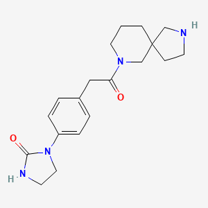 1-{4-[2-(2,7-diazaspiro[4.5]dec-7-yl)-2-oxoethyl]phenyl}imidazolidin-2-one