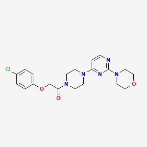 molecular formula C20H24ClN5O3 B5370381 4-(4-{4-[(4-chlorophenoxy)acetyl]-1-piperazinyl}-2-pyrimidinyl)morpholine 