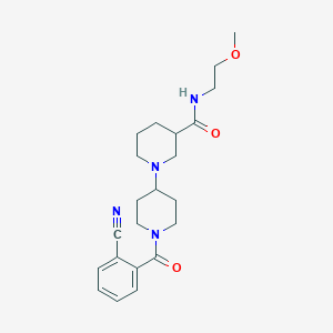 molecular formula C22H30N4O3 B5370383 1'-(2-cyanobenzoyl)-N-(2-methoxyethyl)-1,4'-bipiperidine-3-carboxamide 