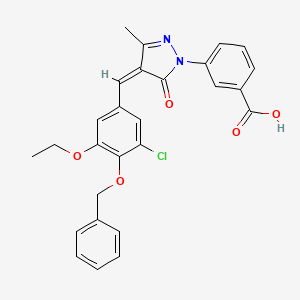 3-{4-[4-(benzyloxy)-3-chloro-5-ethoxybenzylidene]-3-methyl-5-oxo-4,5-dihydro-1H-pyrazol-1-yl}benzoic acid