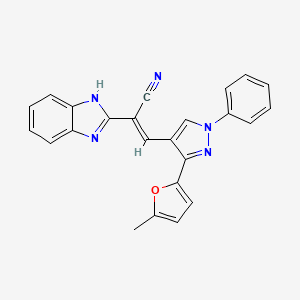 2-(1H-benzimidazol-2-yl)-3-[3-(5-methyl-2-furyl)-1-phenyl-1H-pyrazol-4-yl]acrylonitrile