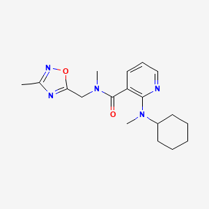 2-[cyclohexyl(methyl)amino]-N-methyl-N-[(3-methyl-1,2,4-oxadiazol-5-yl)methyl]nicotinamide