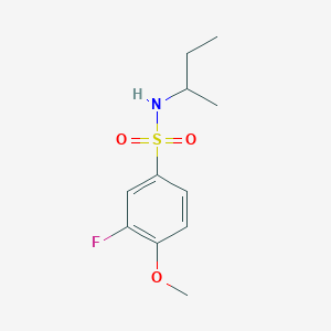 molecular formula C11H16FNO3S B5370434 N-(sec-butyl)-3-fluoro-4-methoxybenzenesulfonamide 