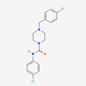 molecular formula C18H19ClFN3O B5370439 N-(4-chlorophenyl)-4-(4-fluorobenzyl)-1-piperazinecarboxamide 