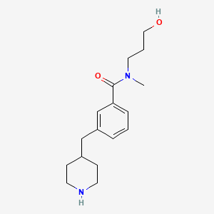 N-(3-hydroxypropyl)-N-methyl-3-(4-piperidinylmethyl)benzamide hydrochloride