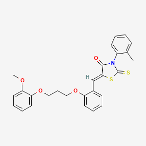 5-{2-[3-(2-methoxyphenoxy)propoxy]benzylidene}-3-(2-methylphenyl)-2-thioxo-1,3-thiazolidin-4-one