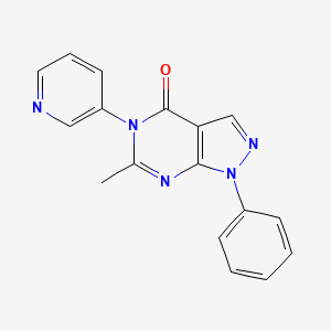 6-methyl-1-phenyl-5-(3-pyridinyl)-1,5-dihydro-4H-pyrazolo[3,4-d]pyrimidin-4-one