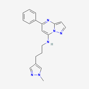 N-[3-(1-methyl-1H-pyrazol-4-yl)propyl]-5-phenylpyrazolo[1,5-a]pyrimidin-7-amine