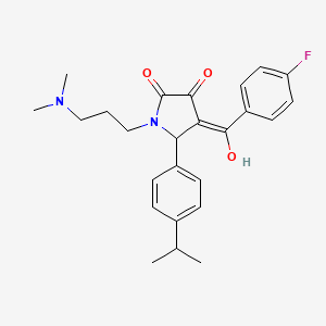 1-[3-(dimethylamino)propyl]-4-(4-fluorobenzoyl)-3-hydroxy-5-(4-isopropylphenyl)-1,5-dihydro-2H-pyrrol-2-one