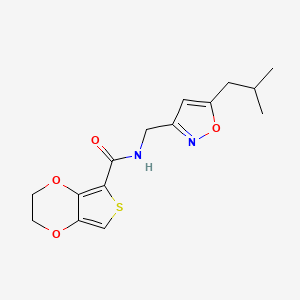 molecular formula C15H18N2O4S B5370500 N-[(5-isobutylisoxazol-3-yl)methyl]-2,3-dihydrothieno[3,4-b][1,4]dioxine-5-carboxamide 