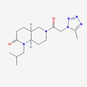 molecular formula C16H26N6O2 B5370505 (4aS*,8aR*)-1-isobutyl-6-[(5-methyl-1H-tetrazol-1-yl)acetyl]octahydro-1,6-naphthyridin-2(1H)-one 